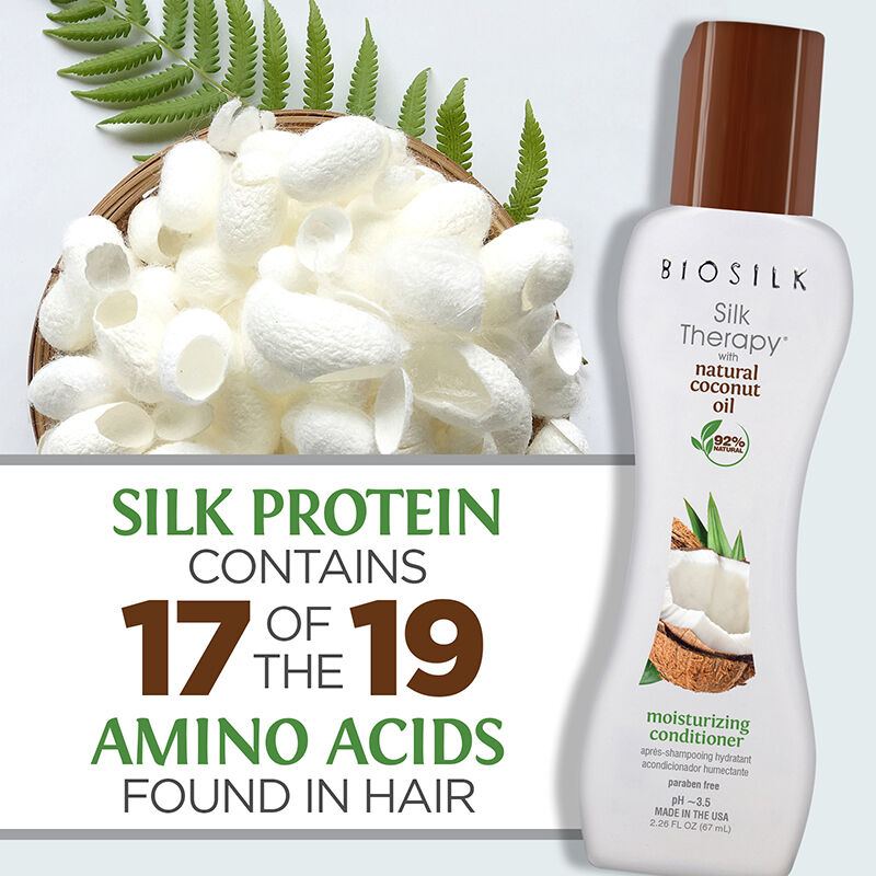 Silk Therapy With Natural Coconut Oil Moisturizing Conditioner - 2.26 Ounces, , large image number null